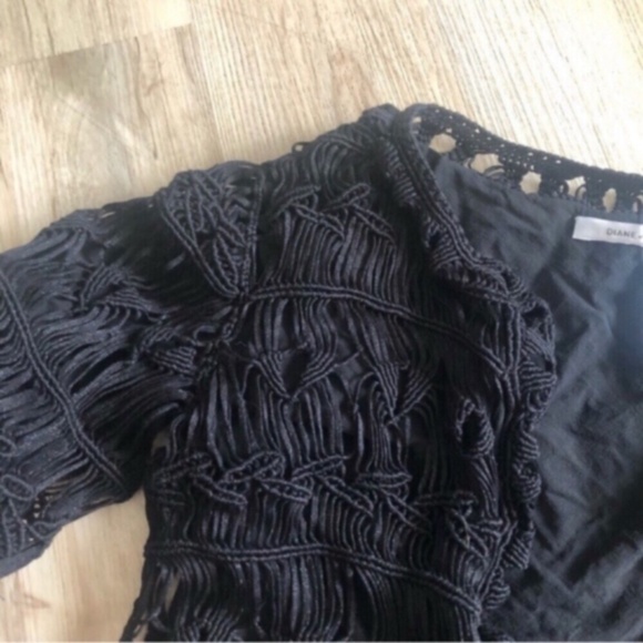 Diane Von Furstenberg Black Crochet Cardigan - Picture 9 of 13